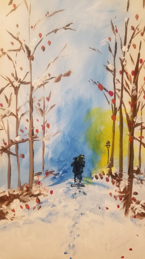 Winter Stroll Painting